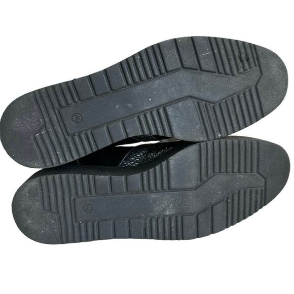 Donna Piu Platform Black Leather & Velvet Boots with Buckle size 9.5 - Picture 10 of 16